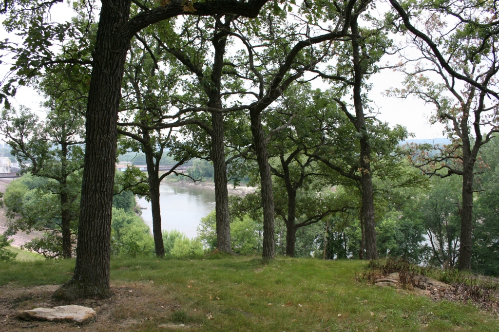 Sibley Park rests at the confluence of the Blue Earth and Minnesota Rivers.
