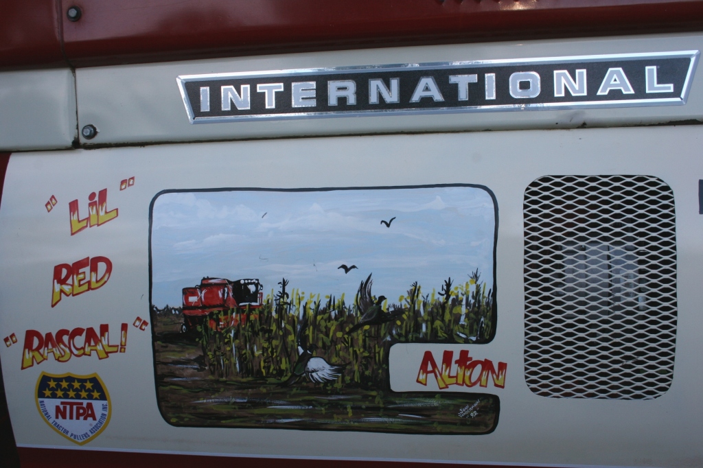 Loved the original art on this International tractor.
