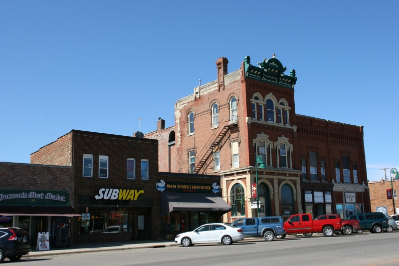 Driving along Pine Island's busy Main Street, I notice a meat market and a Subway. I was looking for a small town cafe.