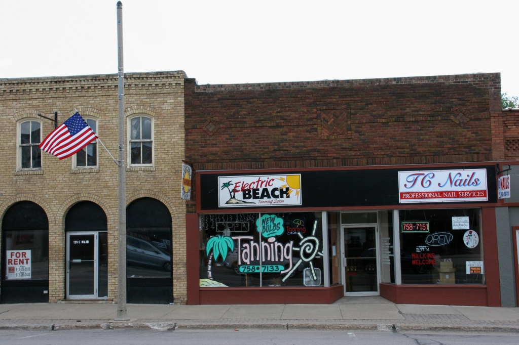 A variety of businesses line Main Street.