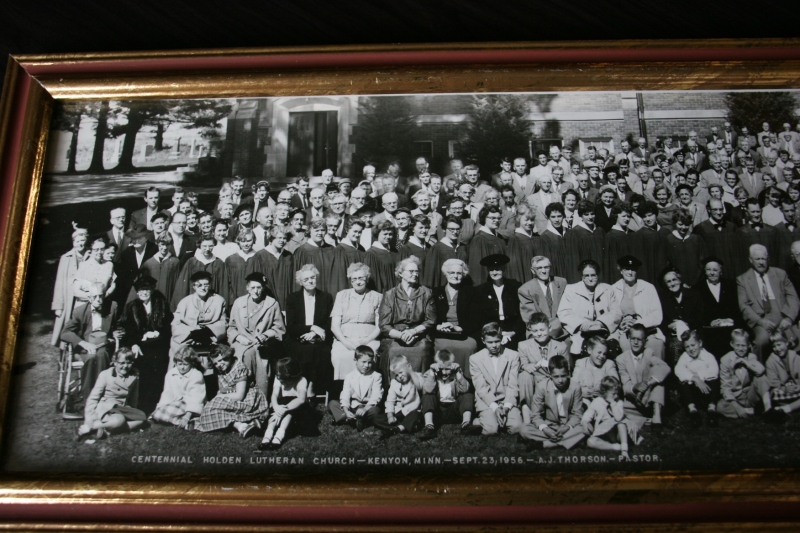 In the church basement, I found and photographed a portion of the church centennial photo.