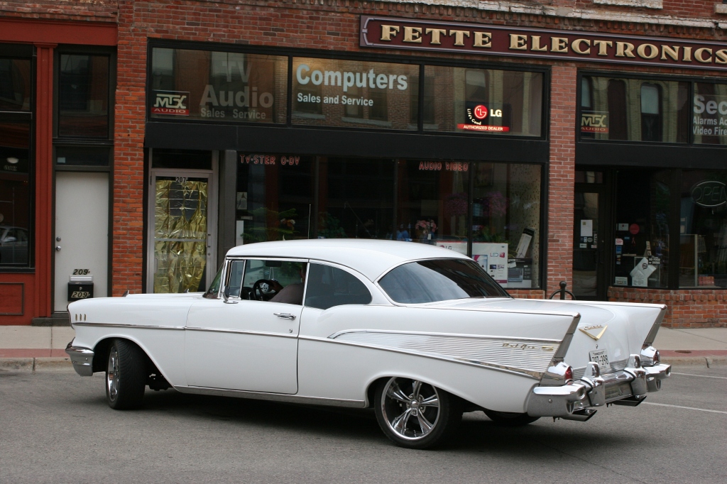 A graceful looking Bel Air Chevy.
