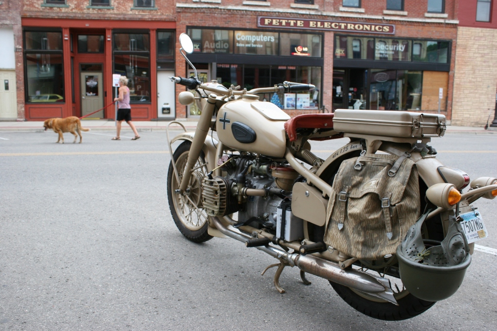 Probably the most unsual vehicle on display: the German Luftschutz motorcycle. I need to hear the story behind this.