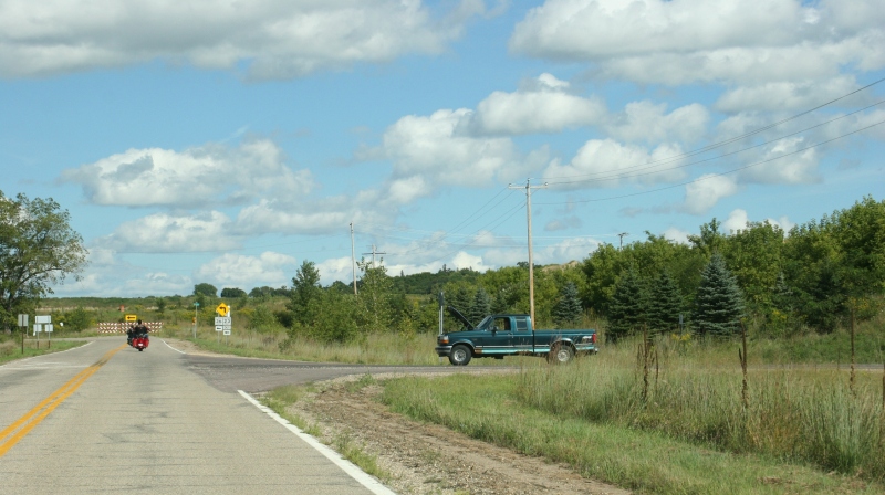 We came across this pick-up truck broken down along a rural county road near Ottawa. The driver was waiting for a tow truck.