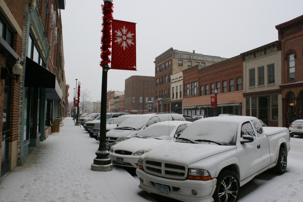 Downtown Faribault last Saturday afternoon, here looking south on Central Avenue.